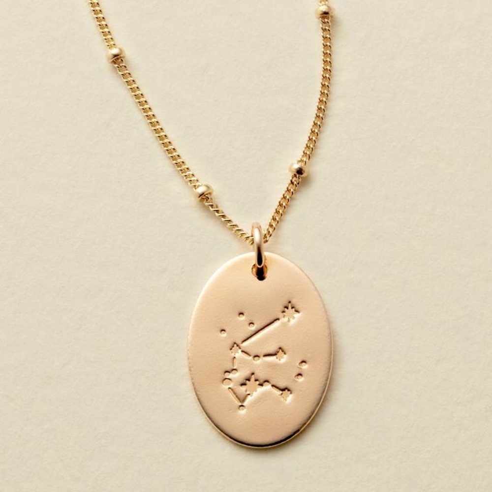 Aquarius Minimalist Star Zodiac Charm Necklace